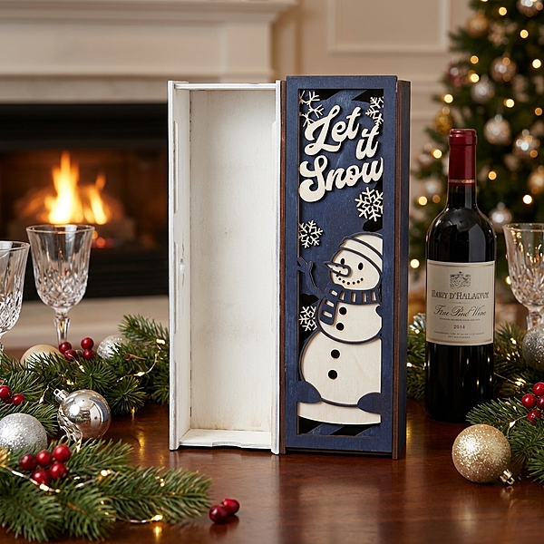 Let It Snow Winter Wine Box Let It Snow Winter Wine Box
