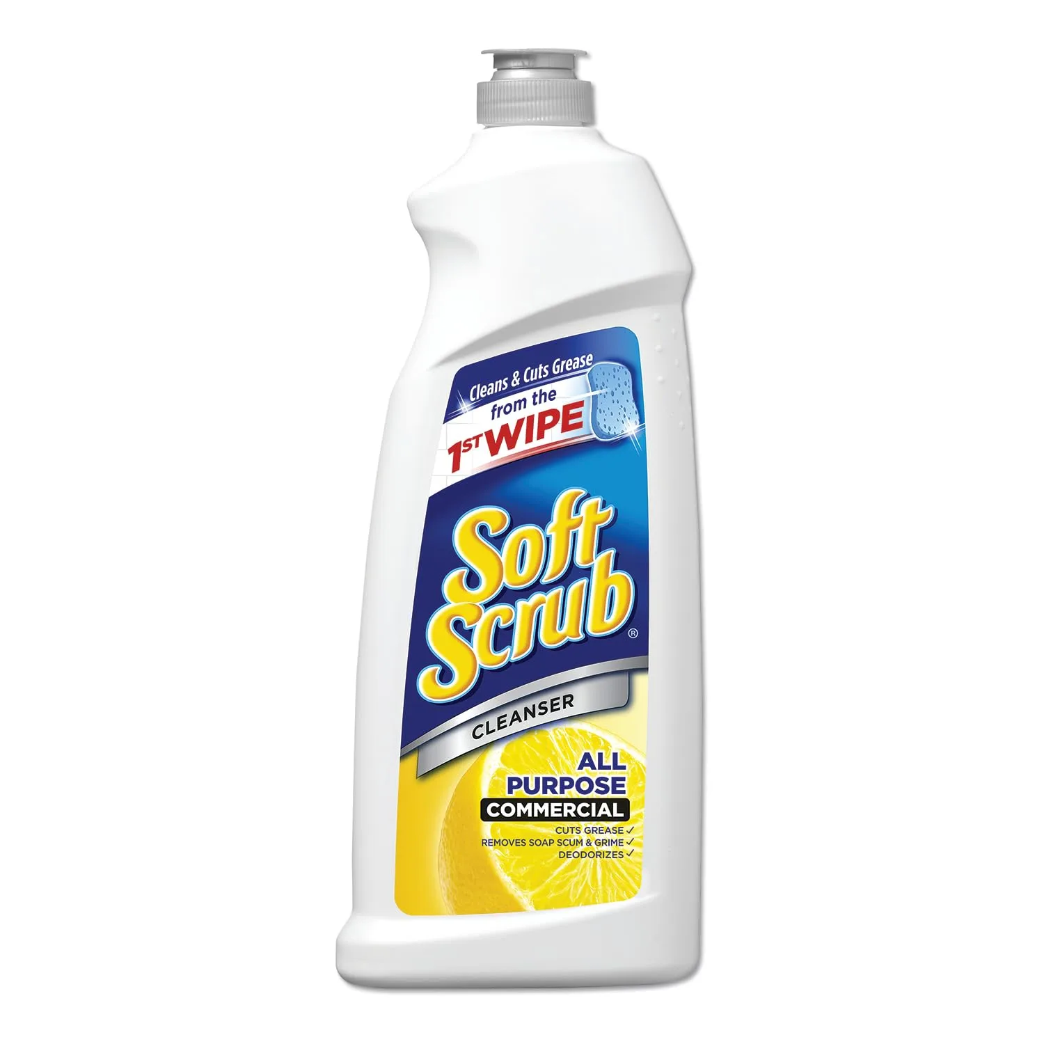 Lemon Cleanser, Non-Bleach, Biodegradable, 38oz Bottle, 6/Carton