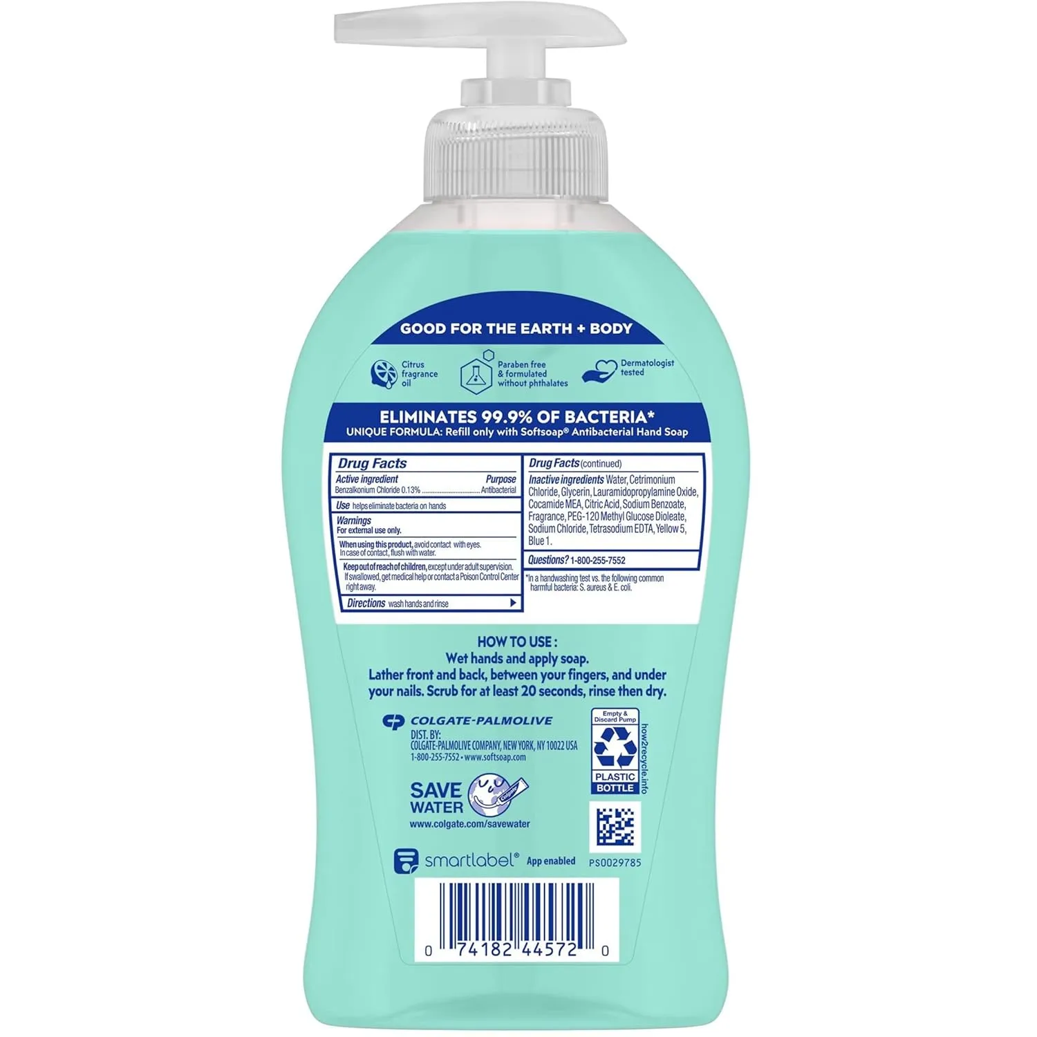Softsoap Antibacterial Liquid Hand Soap Pump - 11.25 fl. oz. Bottle Citrus 1 Count (Pack of 1)