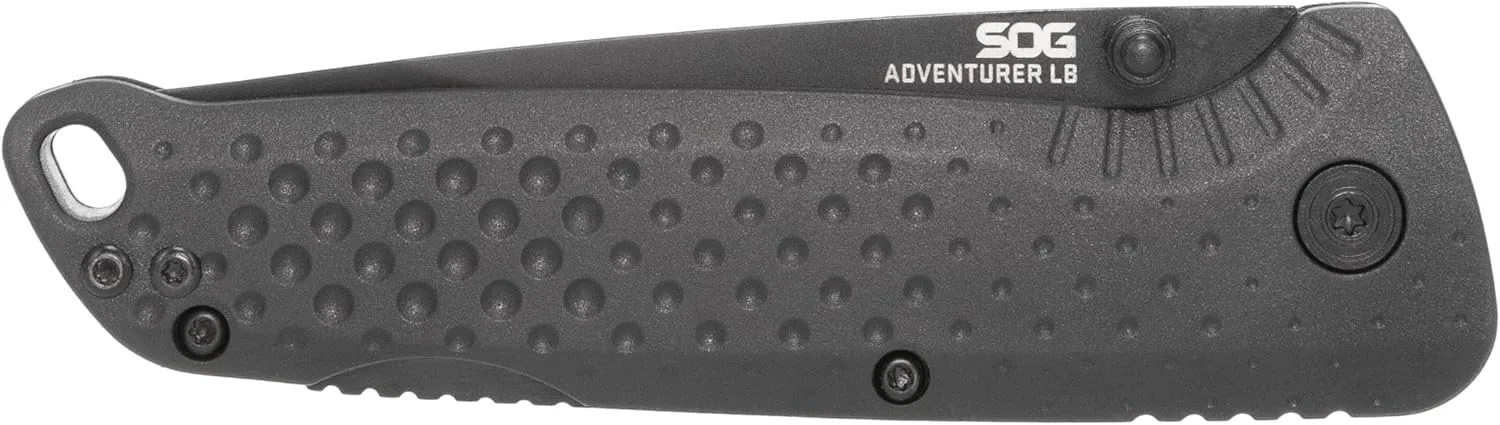 SOG Adventurer LB 3" Lightweight Portable Outdoor Folding Knife | CRYO 5CR15MOV Steel | GRN Handle | Lock-Back Mechanism