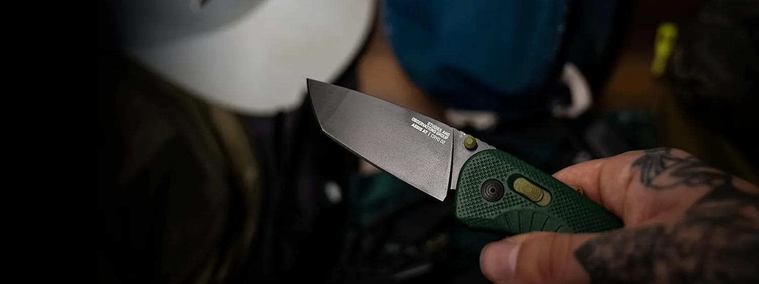 SOG Aegis AT Tanto Assisted Folding Knife, Ambidextrous AT-XR Lock, Heat-Treated D2 Blade, Ergonomic Handle