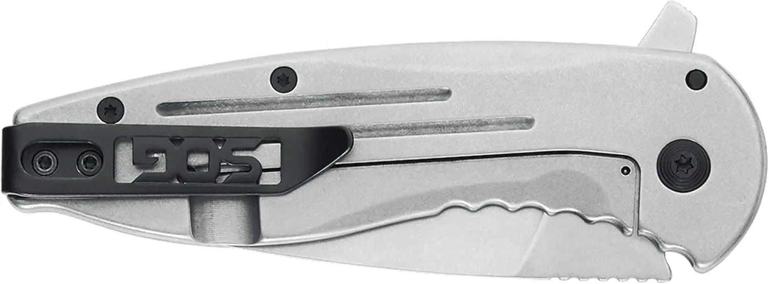 SOG Aegis FLK Portable Compact Outdoor Everyday Carry (EDC) Pocket Folding Knife | All-Metal Construction | Quick Opening