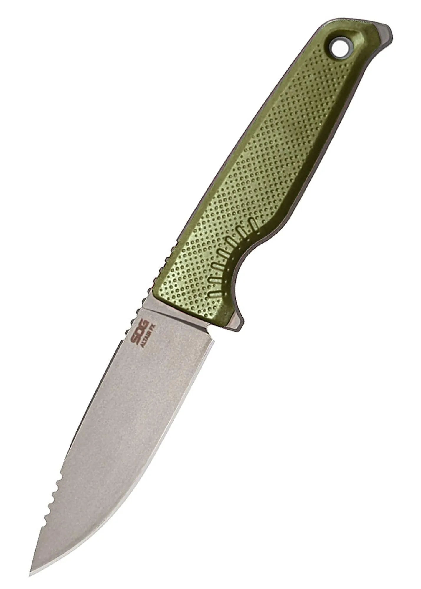 SOG Altair FX Lightweight Compact Multi-Functional Fixed Blade Knife | CRYO/CPM 154CM Steel | UMS Sheath | Removable GRN