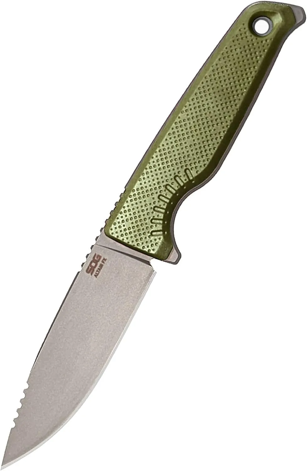 SOG Altair FX Lightweight Compact Multi-Functional Fixed Blade Knife | CRYO/CPM 154CM Steel | UMS Sheath | Removable GRN