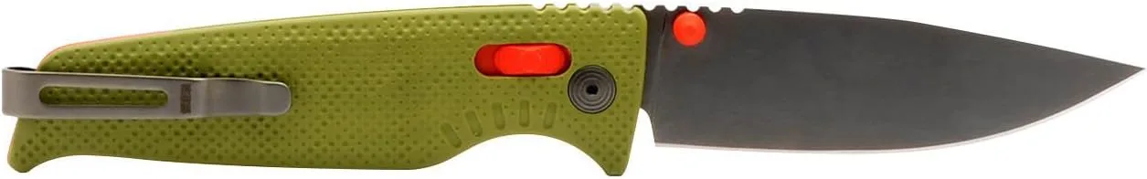 SOG Altair XR Superlight Compact Outdoor CRYO 154cm Steel Folding Knives | Lanyard Loop, Pocket Clip & XR Lock Field Green