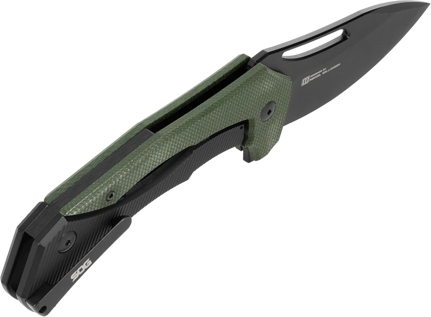 SOG Bulwark Folding Knife, D2 Steel PVD Finish, Micarta Handle