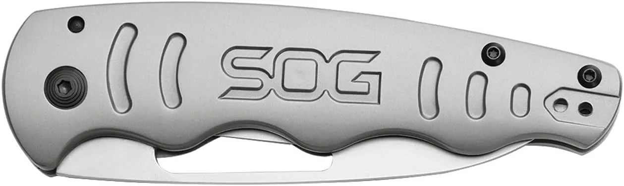 SOG Escape FL Professional Entry-Level Pocket Folding Knife | All-Metal Construction, Frame-Lock, Reversible Pocket Clip