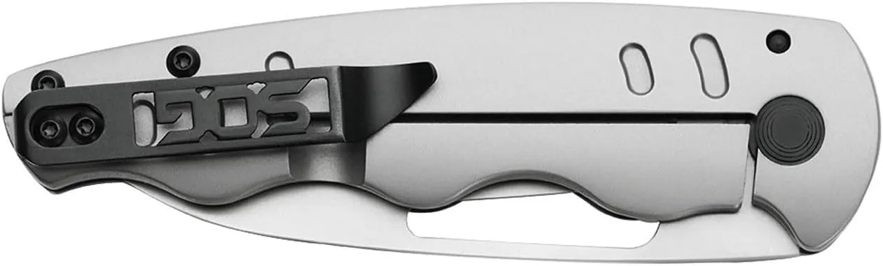 SOG Escape FL Professional Entry-Level Pocket Folding Knife | All-Metal Construction, Frame-Lock, Reversible Pocket Clip