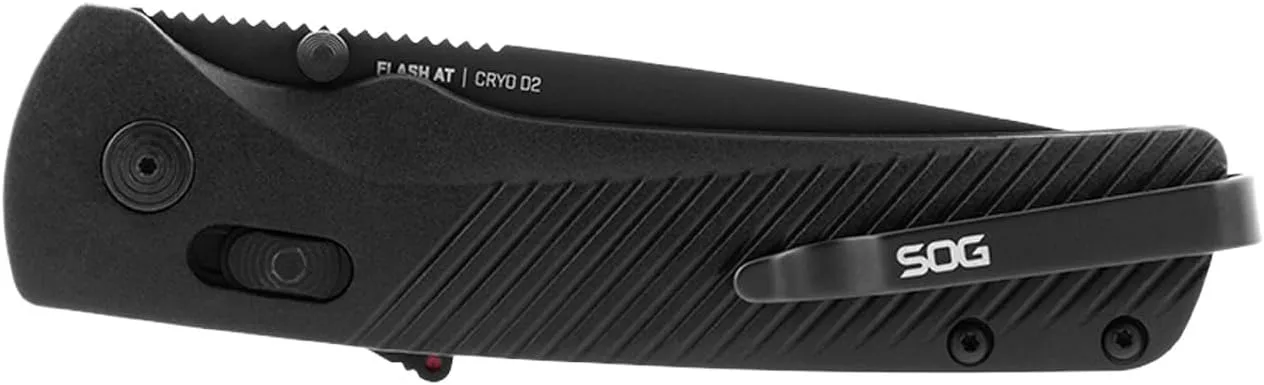 SOG Flash AT Ambidextrous Assisted Folding Knife with D2 Blade