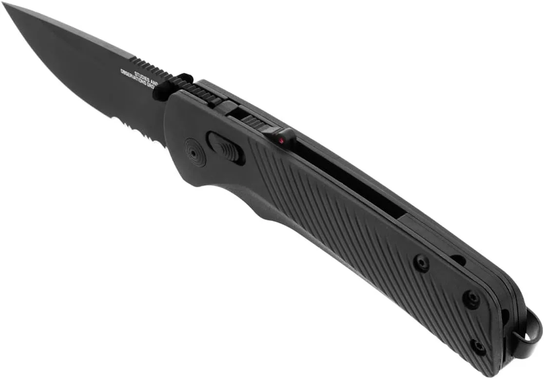 SOG Flash AT Ambidextrous Partially Serrated Folding Pocket Knife D2 Steel