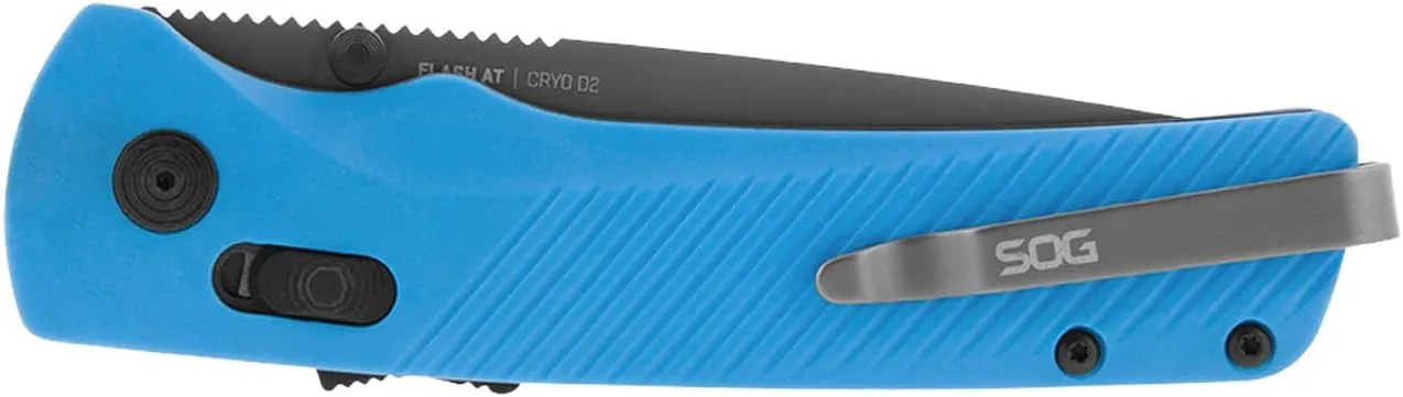 SOG Flash AT Ambidextrous Assisted Folding Knife with D2 Blade