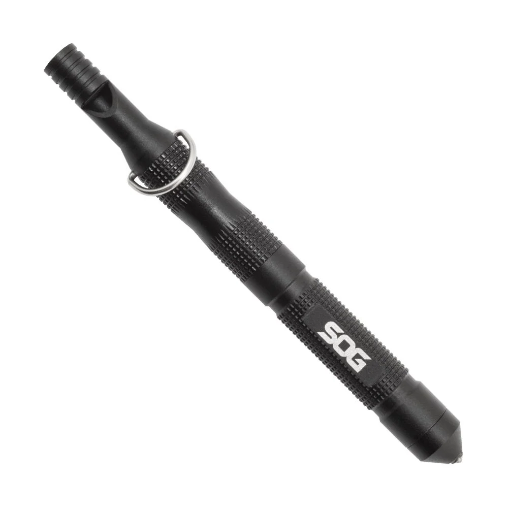 SOG Flint 4.3" Survival & Defense Portable Compact Tool for Outdoors and Emergencies | Includes Glass Breaker and Whistle