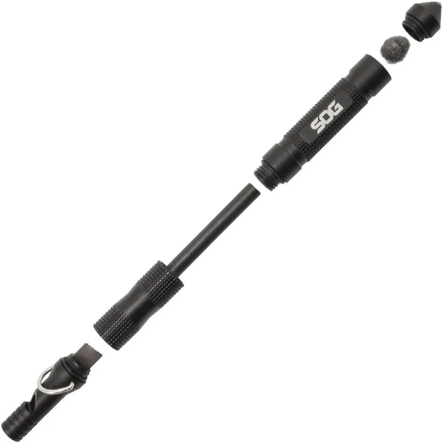 SOG Flint 4.3" Survival & Defense Portable Compact Tool for Outdoors and Emergencies | Includes Glass Breaker and Whistle