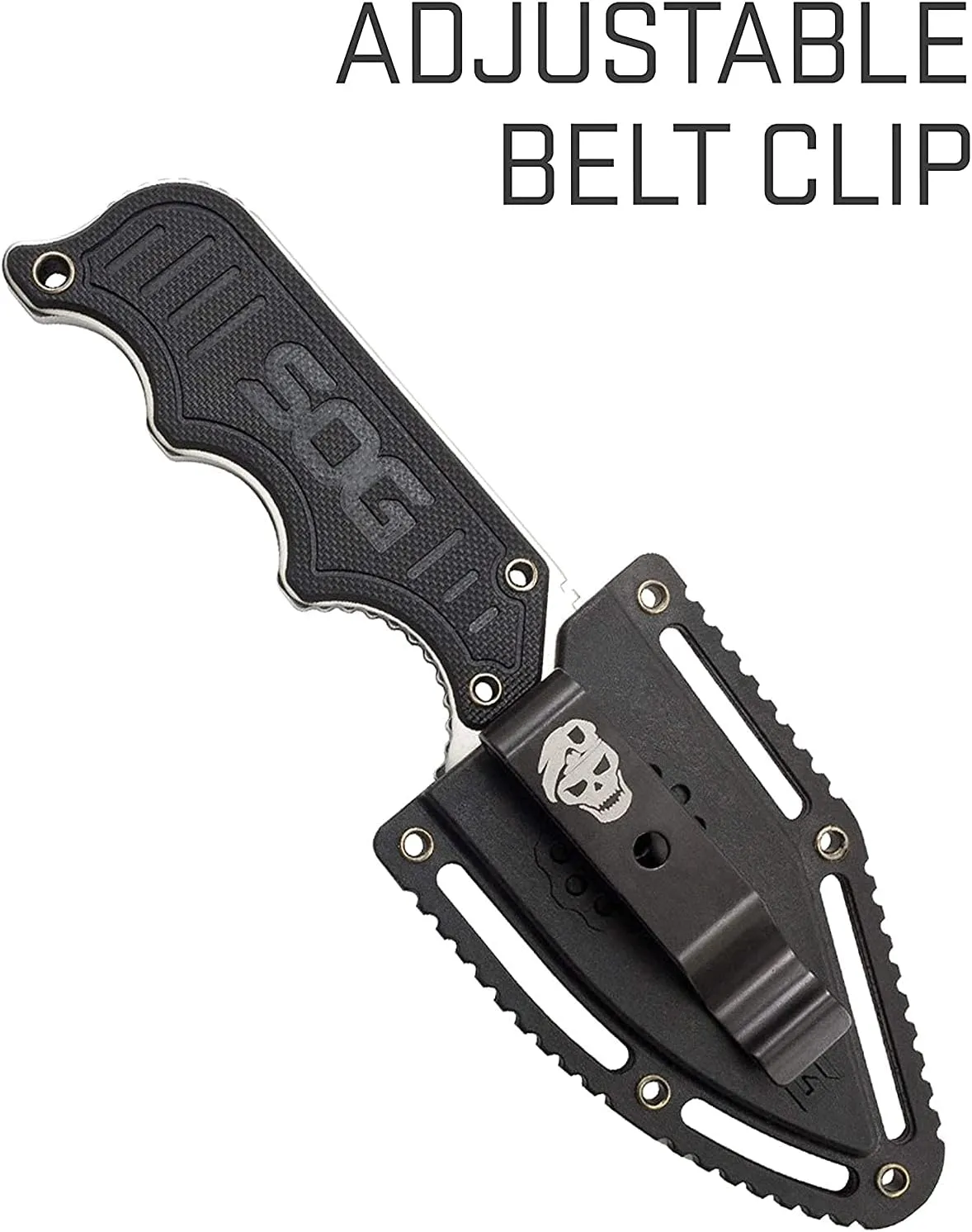 SOG Small Fixed Blade Knife - Instinct Boot Knife, EDC Knife, Neck Knife, 2.3 Inch Full Tang Blade w/ Knife Sheath and Clip