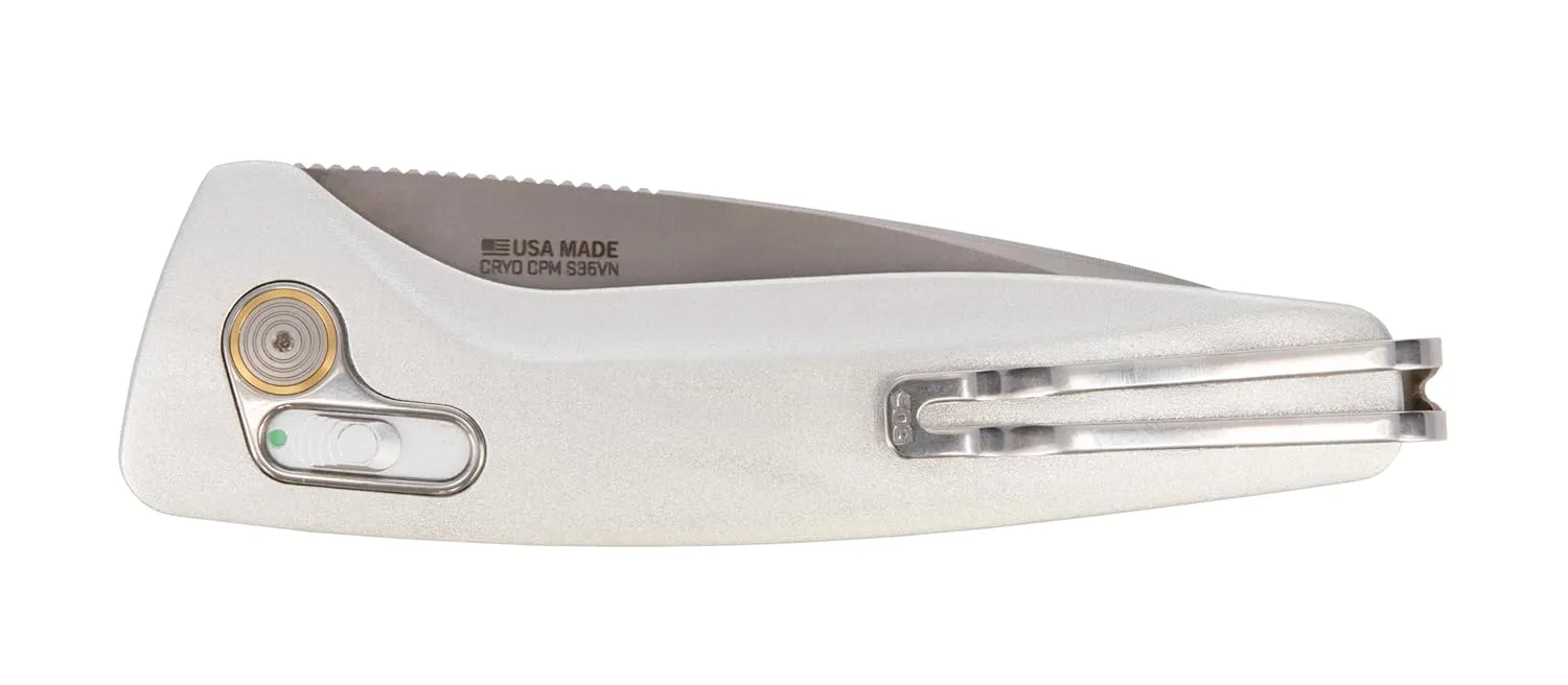 SOG ONE ZERO AU / 3.1" DROP POINT BLADE/BOX/SILVER + CHROME