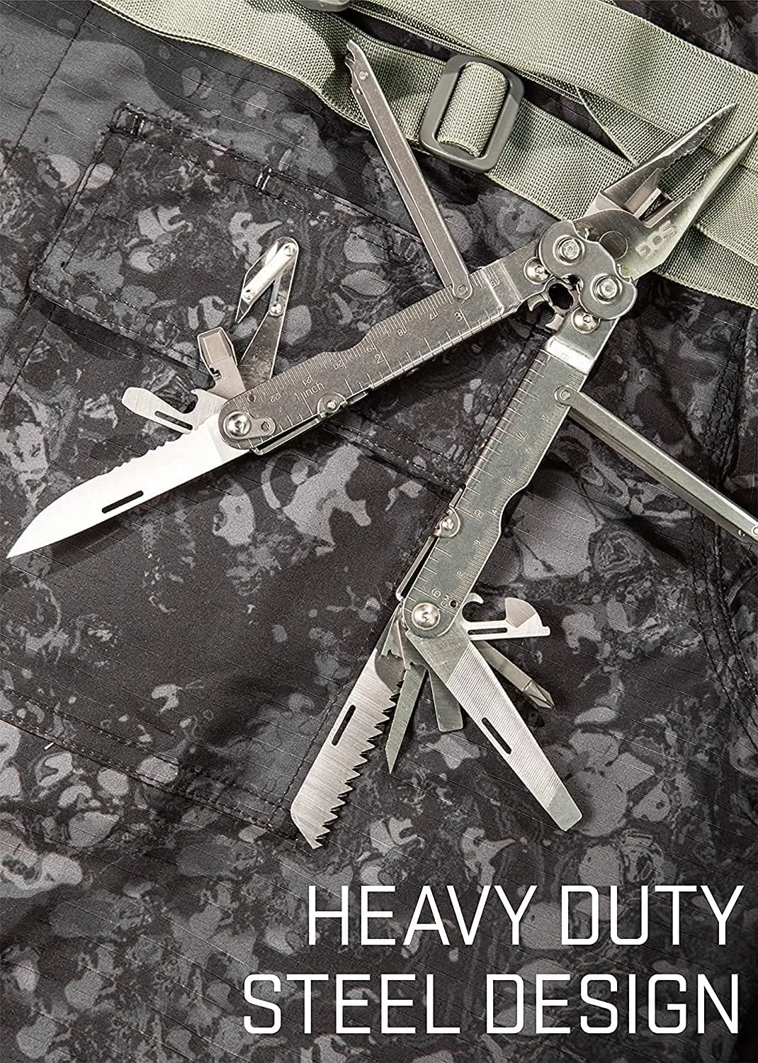 SOG PowerLock w/ V-Cutter Multi-Tool with Nylon Sheath