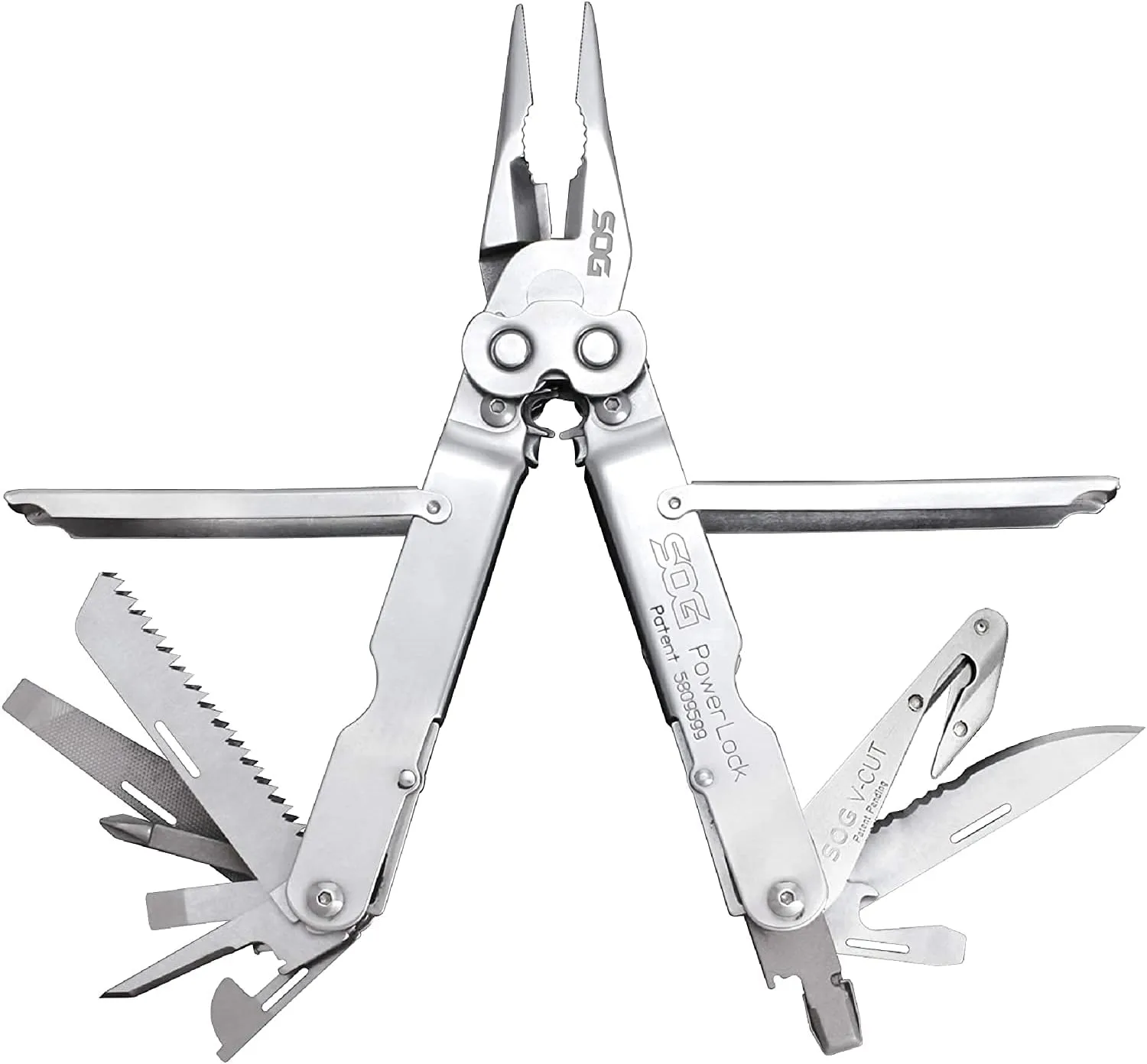 SOG PowerLock w/ V-Cutter Multi-Tool with Nylon Sheath