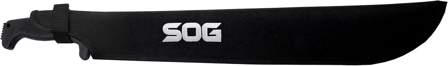 SOG Sogfari 13" or 18" Stainless Steel Survival Machete Knives | Saw on The Back of The Blade, Textured Handle, Nylon Sheath