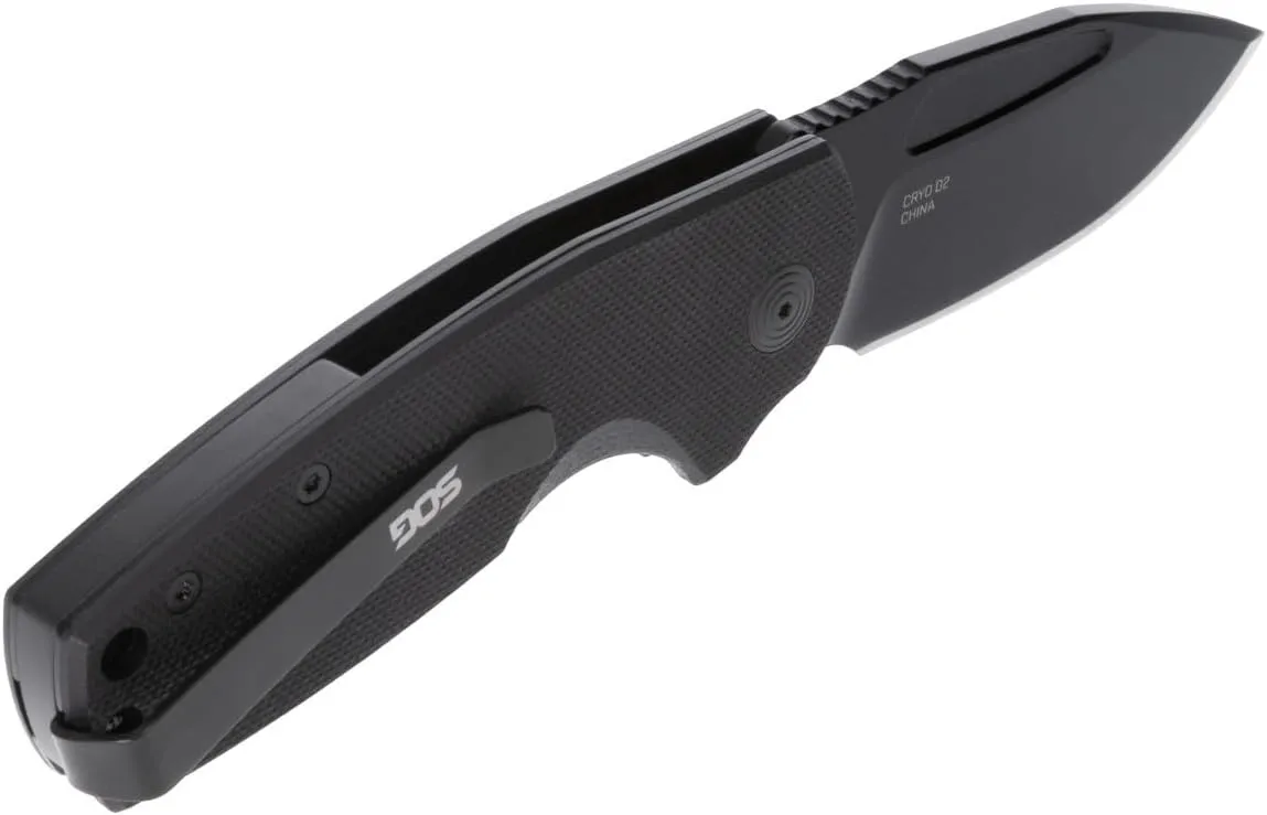 SOG Stout SJ Everyday Carry Portable Outdoor Camping Folding Knife | Ambidextrous Carry | CRYO D2 Steel Blade | Slip Joint