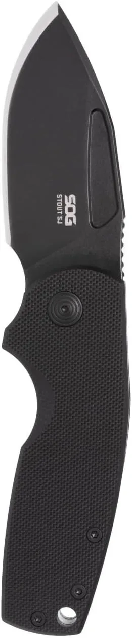 SOG Stout SJ Everyday Carry Portable Outdoor Camping Folding Knife | Ambidextrous Carry | CRYO D2 Steel Blade | Slip Joint