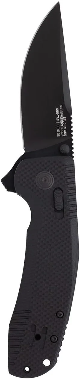 SOG TAC XR Professional Folding Knife | D2 Tool Steel & Ultra-Grip G10