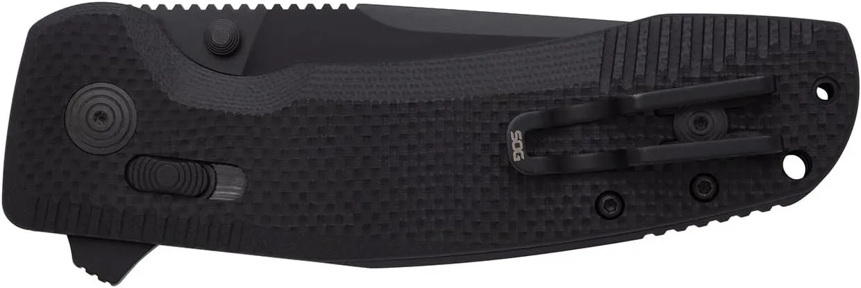 SOG TAC XR Professional Folding Knife | D2 Tool Steel & Ultra-Grip G10