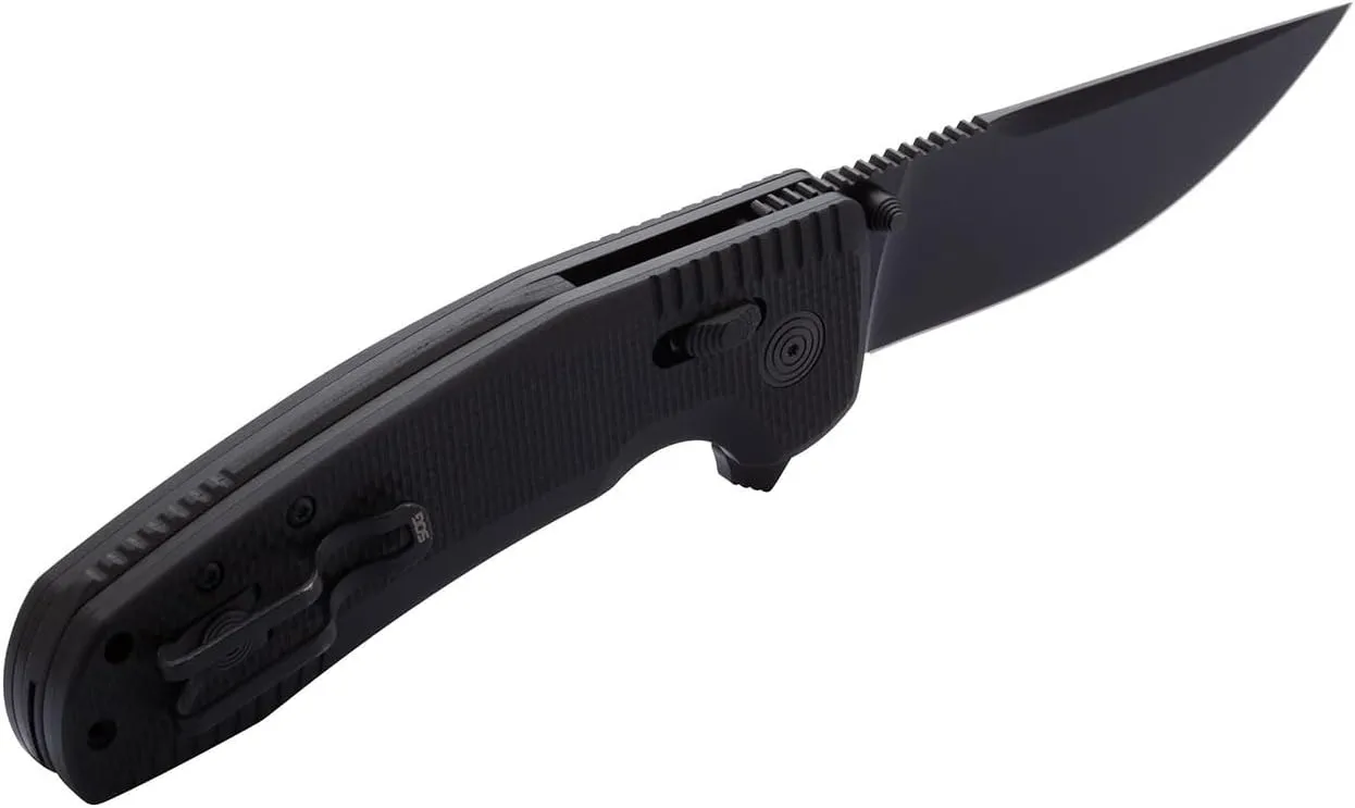 SOG TAC XR Professional Folding Knife | D2 Tool Steel & Ultra-Grip G10