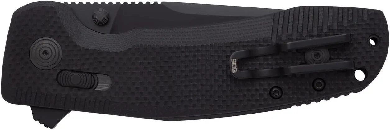 SOG-TAC XR Professional Partially Serrated Tactical Folding Knife | 3.4" D2 Tool Steel Blade Ultra-Grip G10 Handle