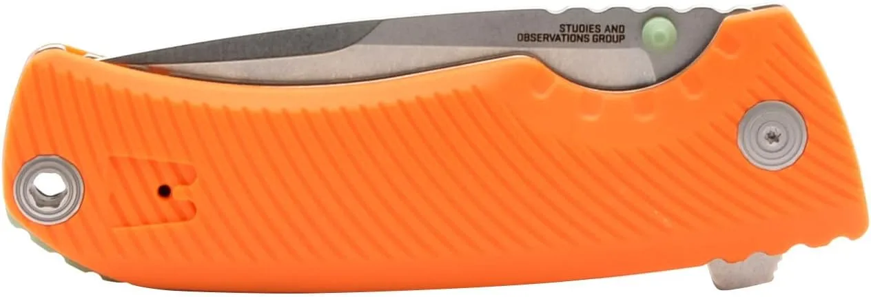 SOG Tellus FLK Full-Sized Frame Lock Folding Knife, GRN Handle, CRYO 440C Stainless Steel Blade, Reversible Pocket Clip