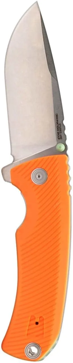 SOG Tellus FLK Full-Sized Frame Lock Folding Knife, GRN Handle, CRYO 440C Stainless Steel Blade, Reversible Pocket Clip