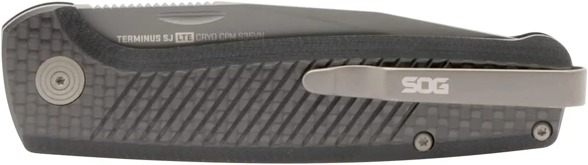 SOG Terminus SJ LTE Everyday Carry Lightweight EDC Ambidextrous S35VN Steel 2.9" Sharp Blade Folding Knives | Slip Joint