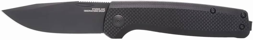 SOG Terminus SJ Daily Ambidextrous Carry Folding Knives with Slip Joint Mechanism | G10 Handle | CRYO D2 Steel Blade Blackout