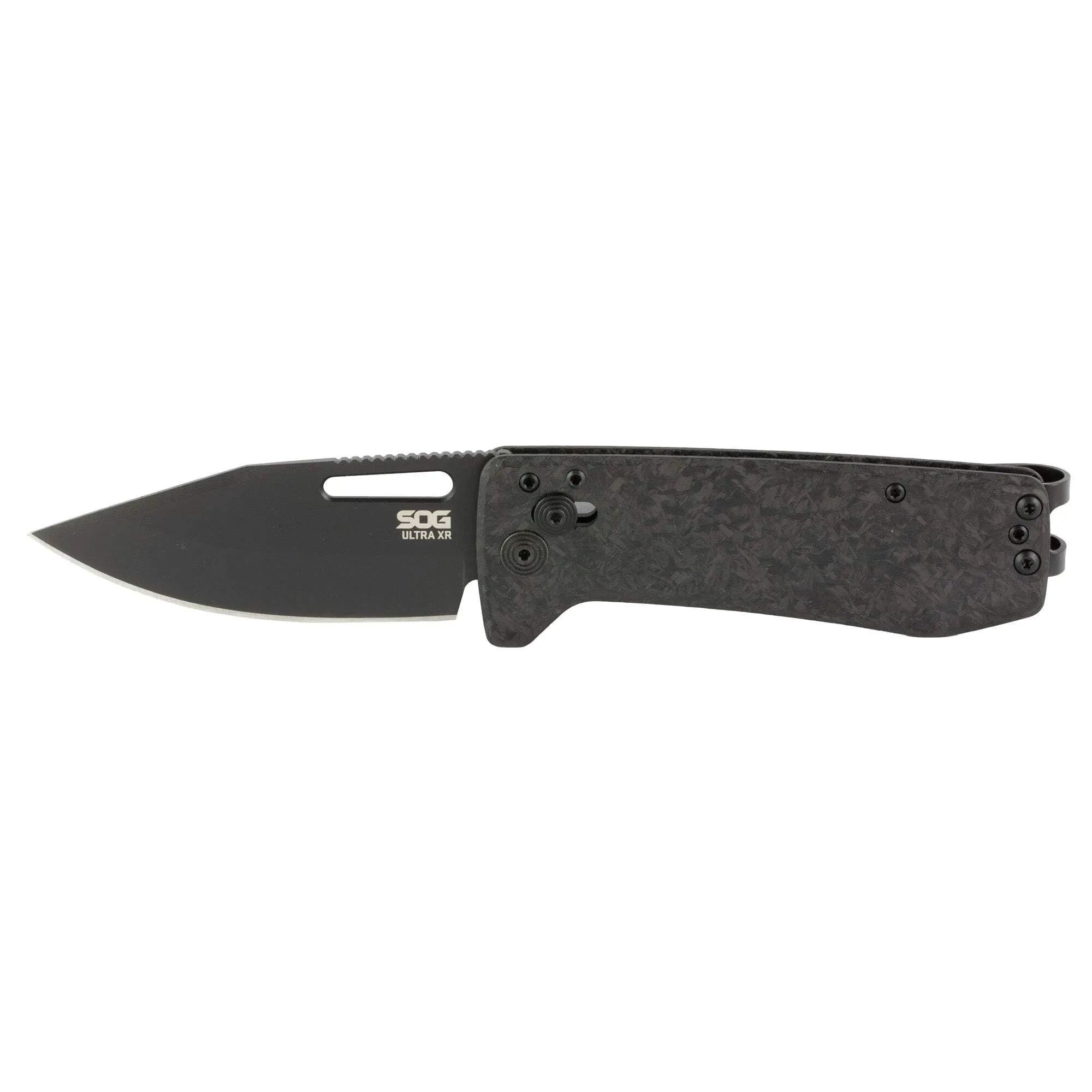 SOG Ultra XR XHP Lightweight Slim 6.5mm Folding Knife | CRYO CTS XHP Stainless Steel Blade and Carbon Fiber Handle, XR Lock