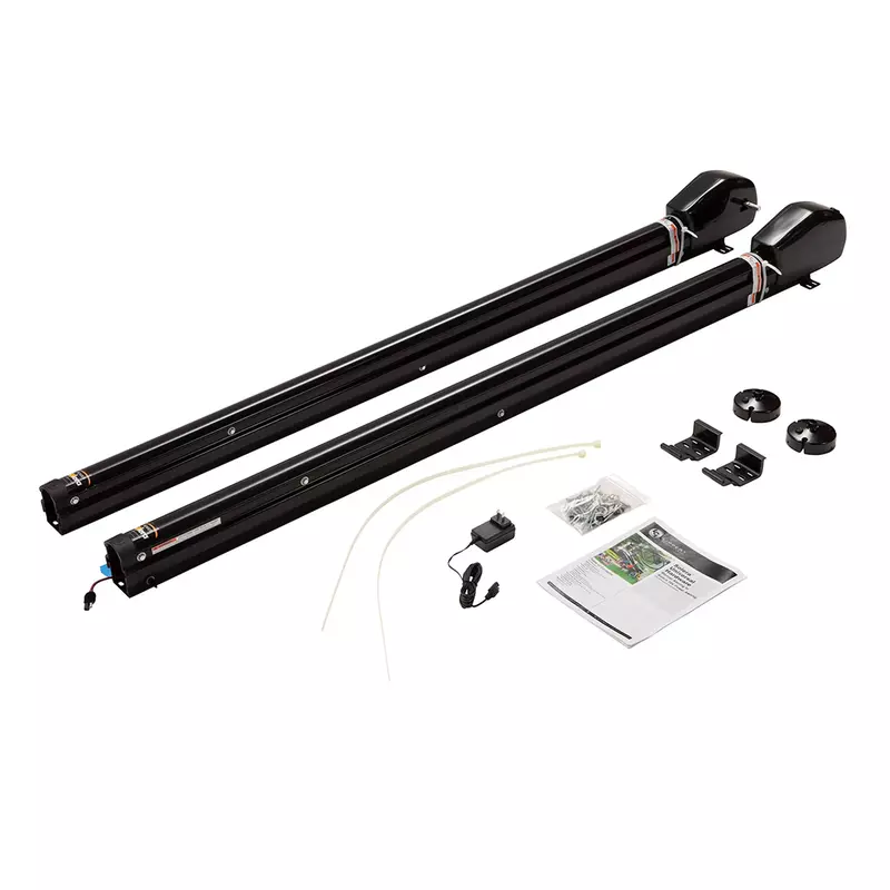 Solera 18V RV Awning Arms & Hardware Kit - 69" Black — Rechargeable - Universal Fit - Easy Pitch Adjustment - Waterproof Switch - Time-Saving Operation - Includes 110V Charging Kit — 434729
