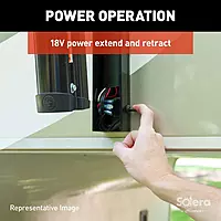 Solera 18V RV Awning Arms & Hardware Kit - 69" Black — Rechargeable - Universal Fit - Easy Pitch Adjustment - Waterproof Switch - Time-Saving Operation - Includes 110V Charging Kit — 434729