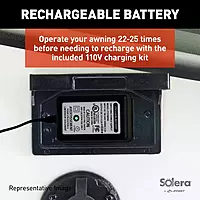 Solera 18V RV Awning Arms & Hardware Kit - 69" Black — Rechargeable - Universal Fit - Easy Pitch Adjustment - Waterproof Switch - Time-Saving Operation - Includes 110V Charging Kit — 434729