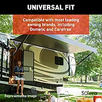 Solera 18V RV Awning Arms & Hardware Kit - 69" Black — Rechargeable - Universal Fit - Easy Pitch Adjustment - Waterproof Switch - Time-Saving Operation - Includes 110V Charging Kit — 434729