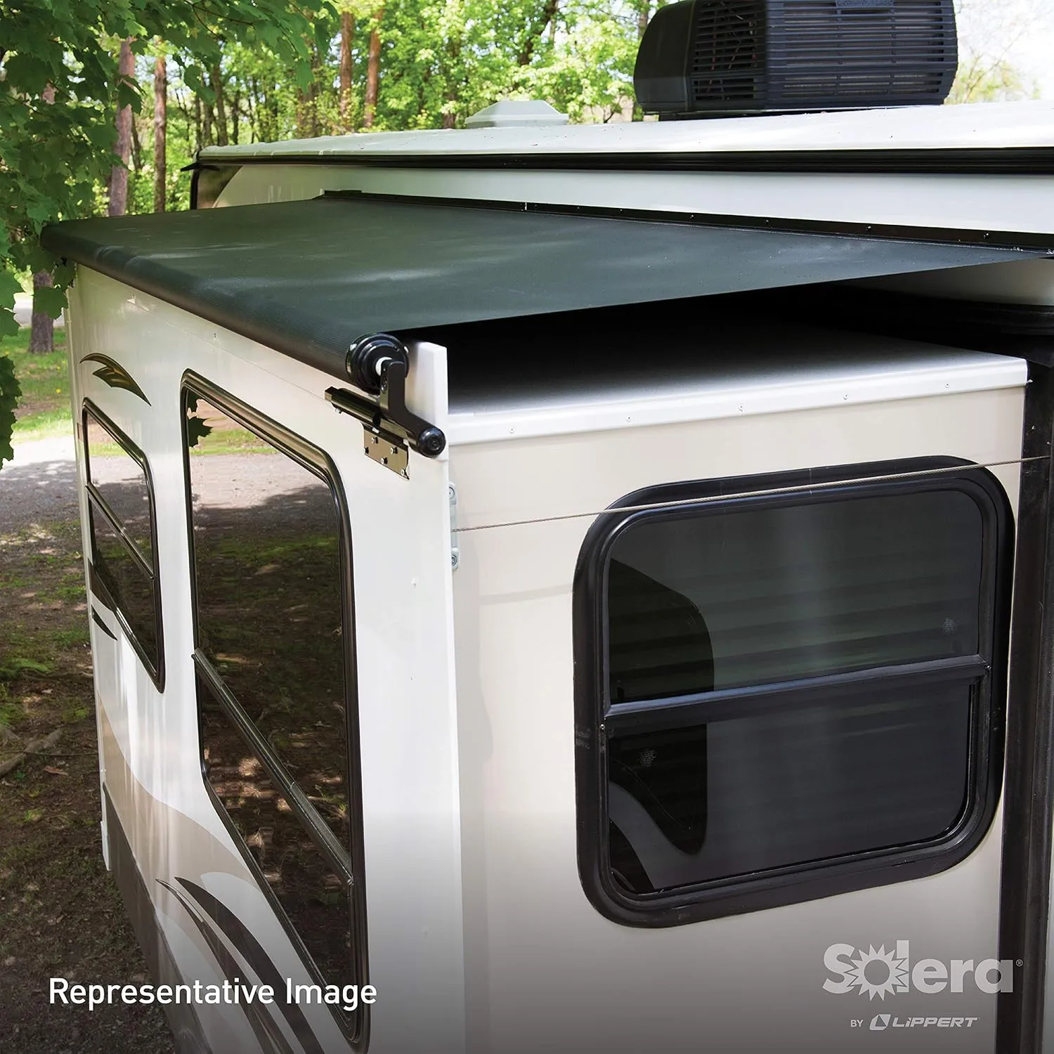 Solera Kwikee 5000 Series Slide Topper Awning, White — 8' (7'7" Fabric)