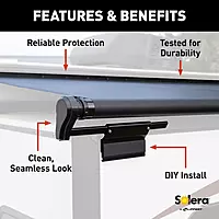Solera 5000 Series Slide Topper Awning, White - 7'6" (7'1" Fabric)
