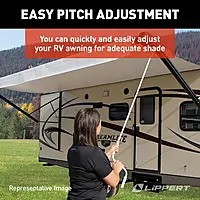 Solera 69 in. Hybrid Universal RV Awning Arms & Hardware Kit, Black - 434727