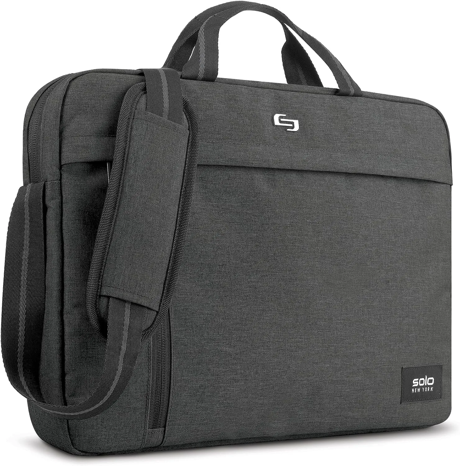 Solo New York Briefcase - Laptop Carrying Bag for Women & Men, Brief for Travel & Work, Front Zippered Pockets