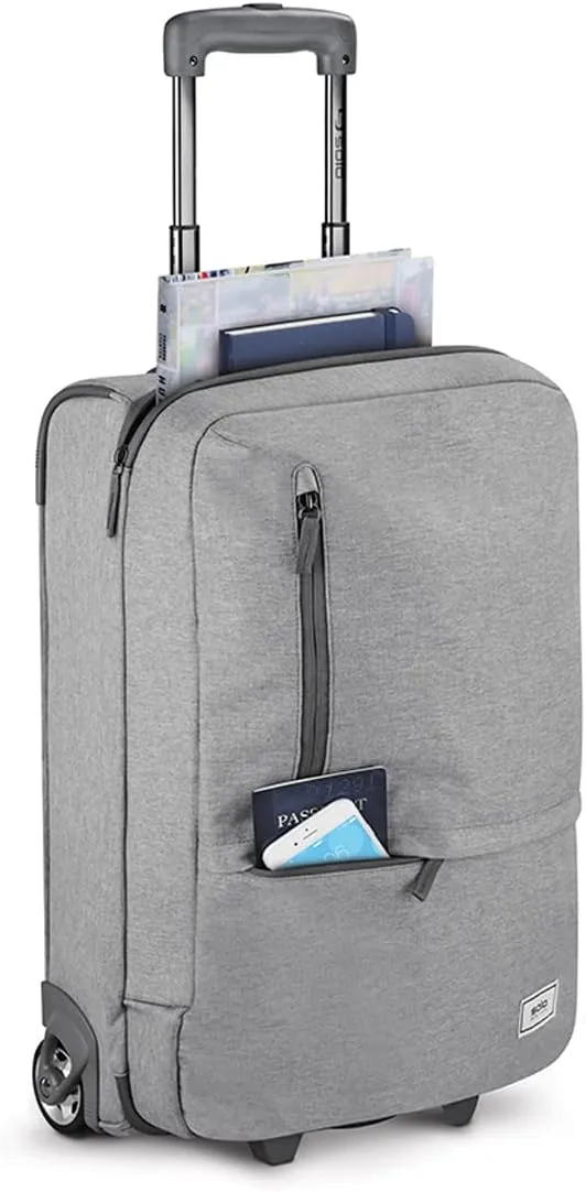 Solo New York 22 Inch Carry On Luggage - Softside Suitcases for Travel, Wheeled Rolling Bag, 2 Wheel Upright