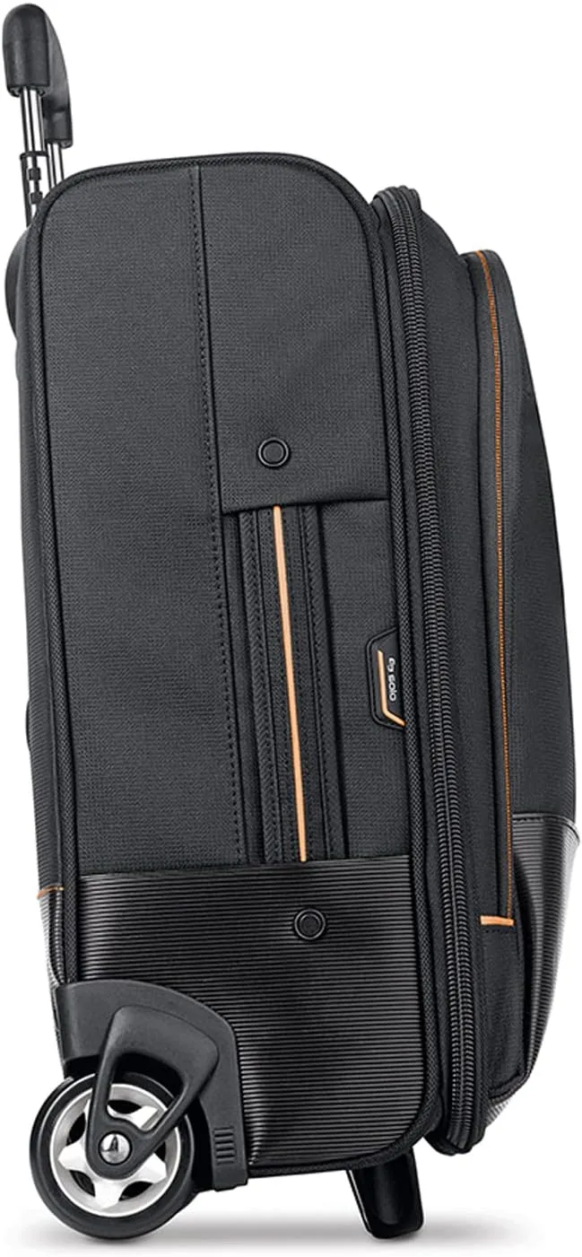 Solo New York Carry On Luggage - Softside Wheeled Overnighter with 15.6in Laptop Pocket