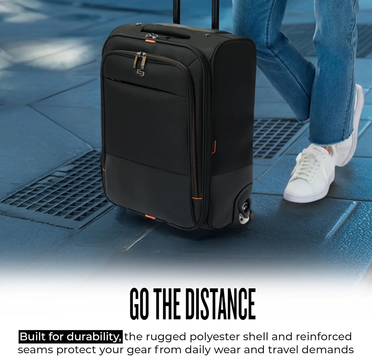 Solo New York Carry On Luggage - Softside Wheeled Overnighter with 15.6in Laptop Pocket