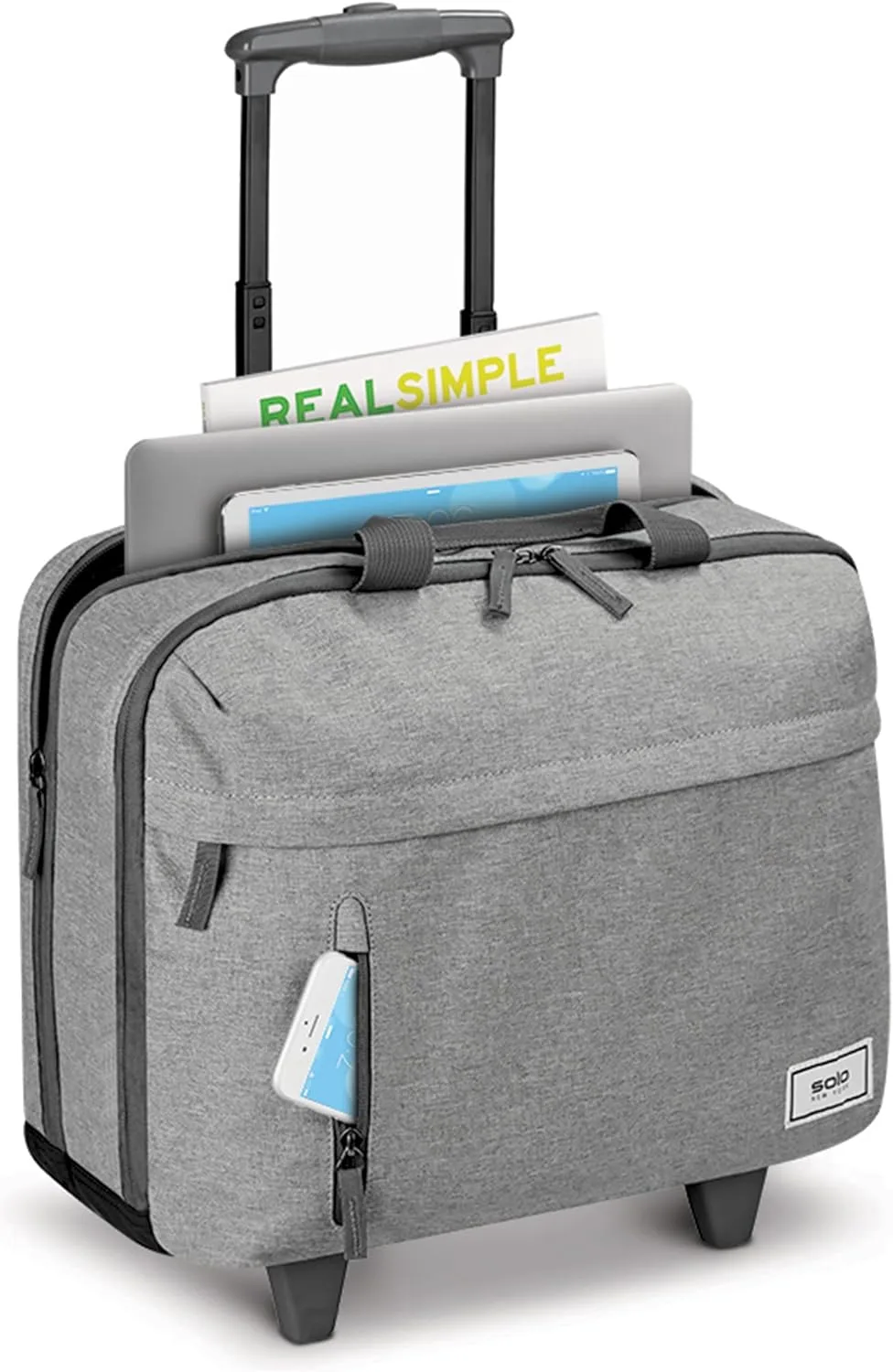 Solo New York Underseat Rolling Catalog Case - Roller Laptop Bag with Wheels, Wheeled Briefcase for Women & Men