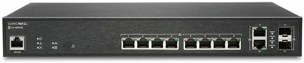 Sonicwall 10 Port Gig PoE Switch 2 SFP