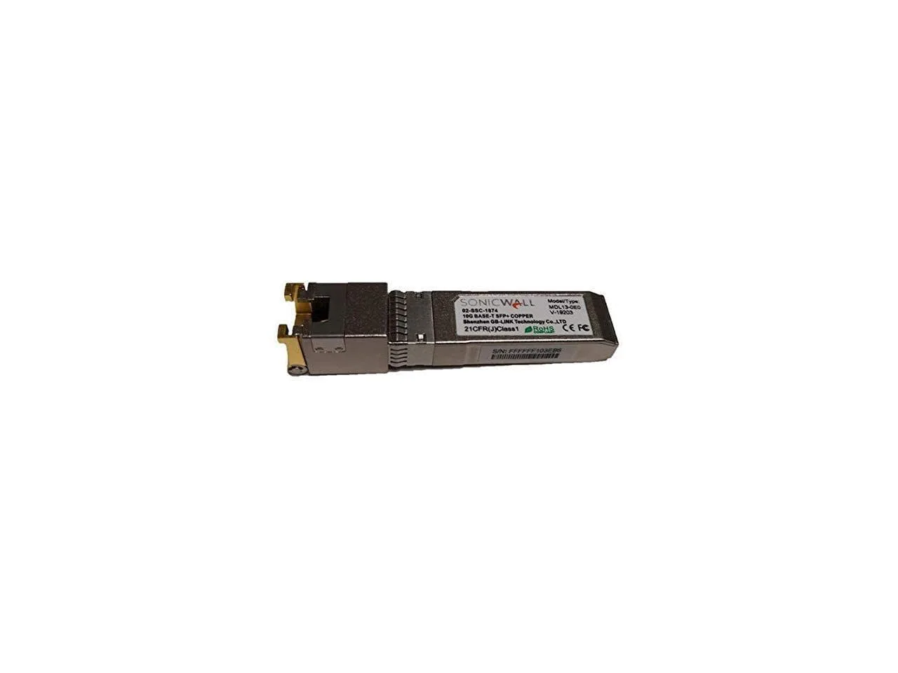 SONICWALL SFP+ 10GBASE-T RJ45 Transceiver Module
