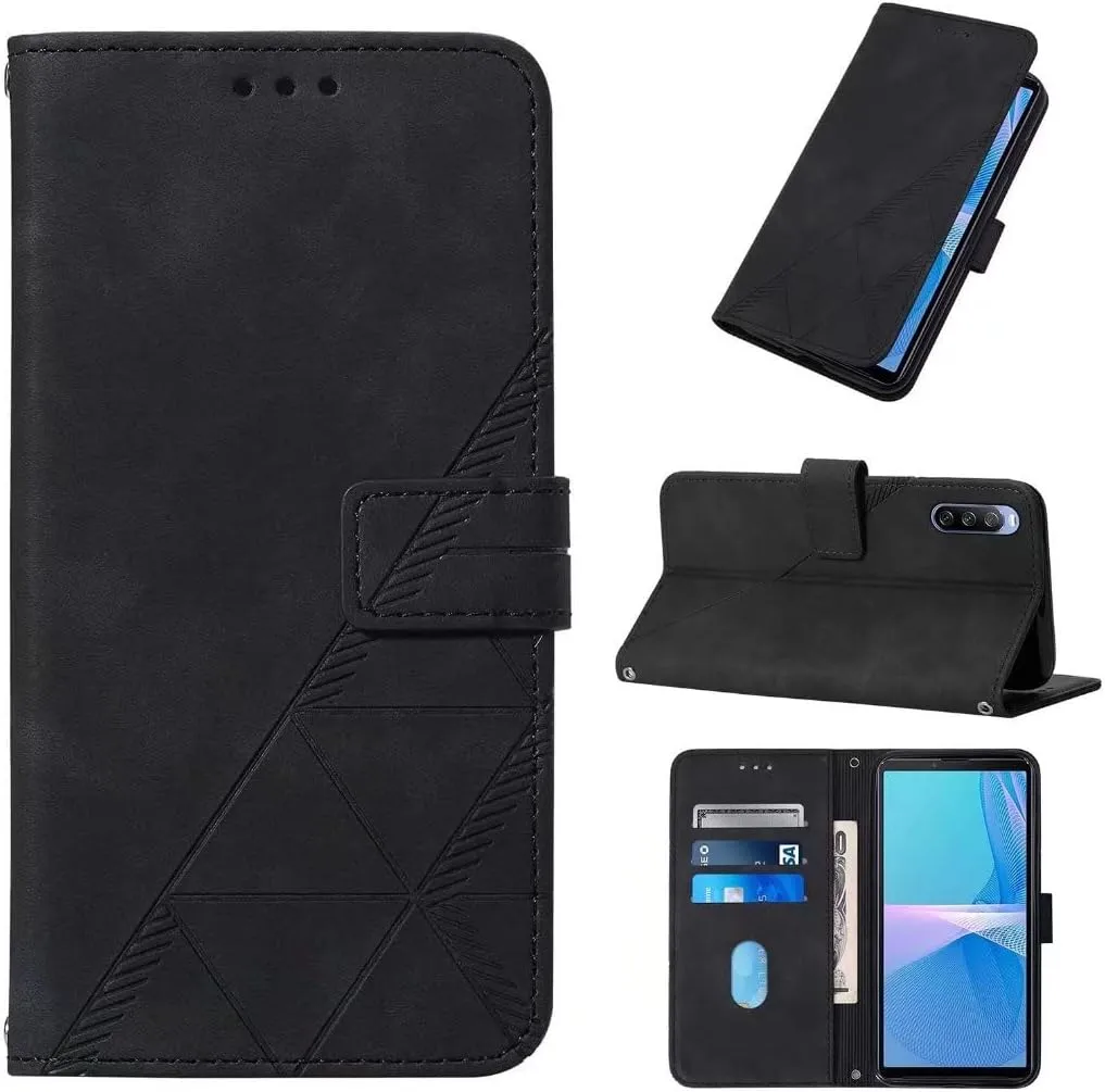 Mobile Phone Case for Sony Xperia 10 III Case, Premium Leather Foldable Case Flip Protective Case [Card Slots] [Magnetic