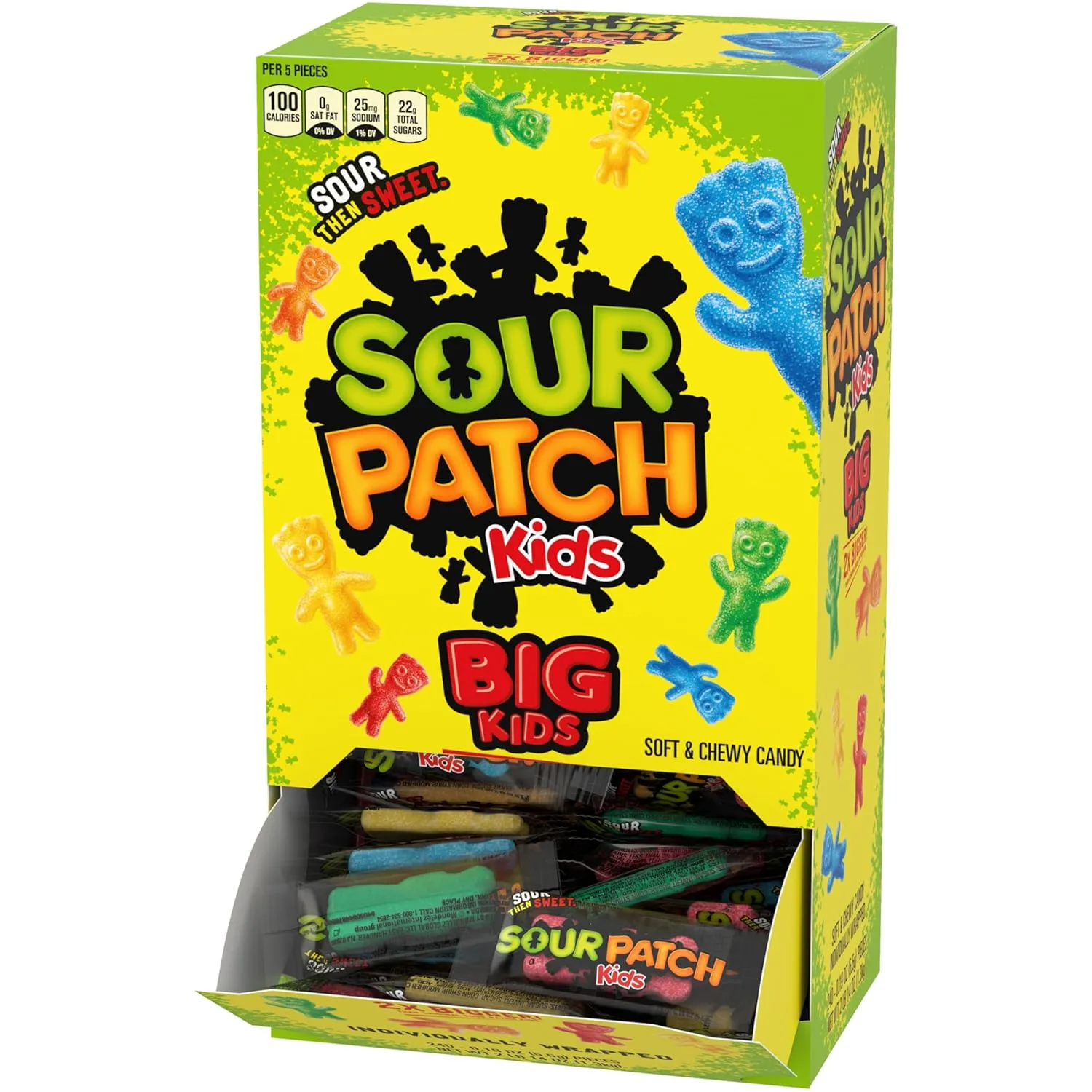 SOUR PATCH KIDS Big Kids Individually Wrapped Soft & Chewy Candy, Bulk Candy, School Snacks, 240 Count Box