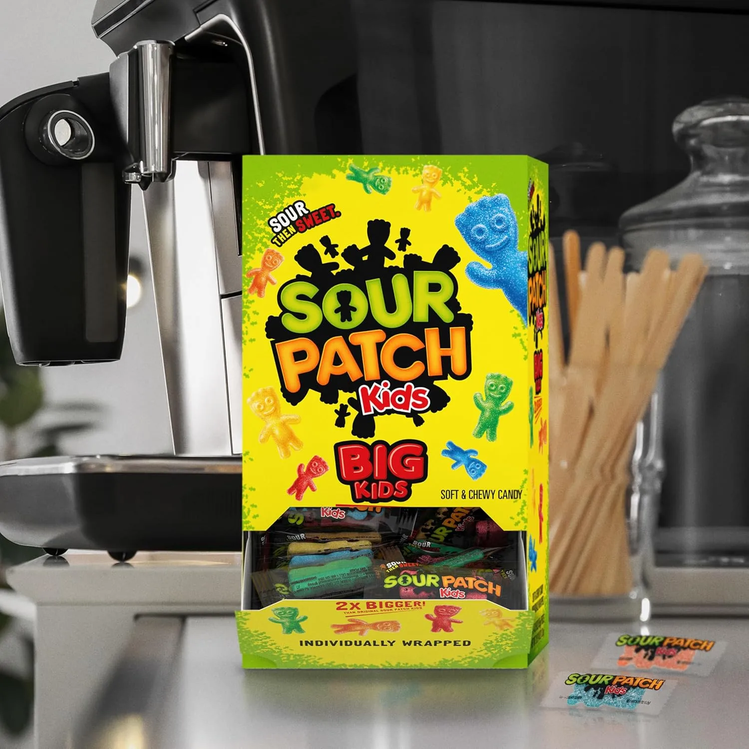 SOUR PATCH KIDS Big Kids Individually Wrapped Soft & Chewy Candy, Bulk Candy, School Snacks, 240 Count Box